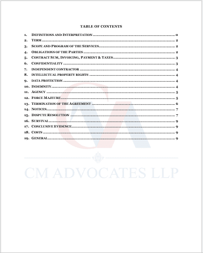 Landscaping Agreement