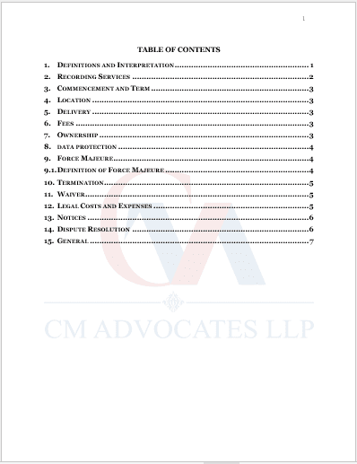Music Production Agreement-Pro-Artist